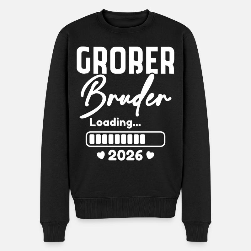 Großer Bruder 2026 - Männer Premium Bio Pullover - Schwarz