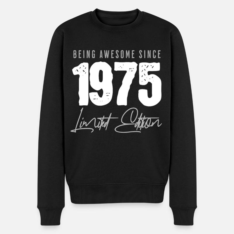 1975 Limited Edition - Männer Premium Bio Pullover - Schwarz