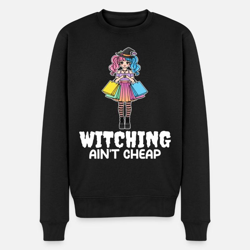 HEXEREI IST NICHT BILLIG - HEXEREI HALLOWEEN - Männer Premium Bio Pullover - Schwarz