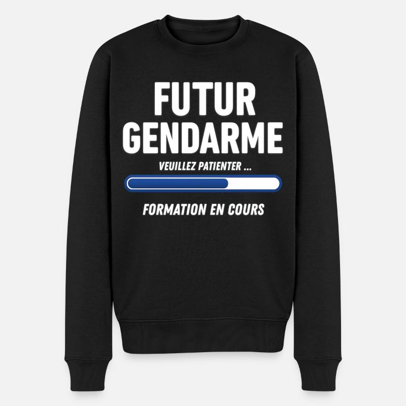 Künftiger Gendarm - Männer Premium Bio Pullover - Schwarz