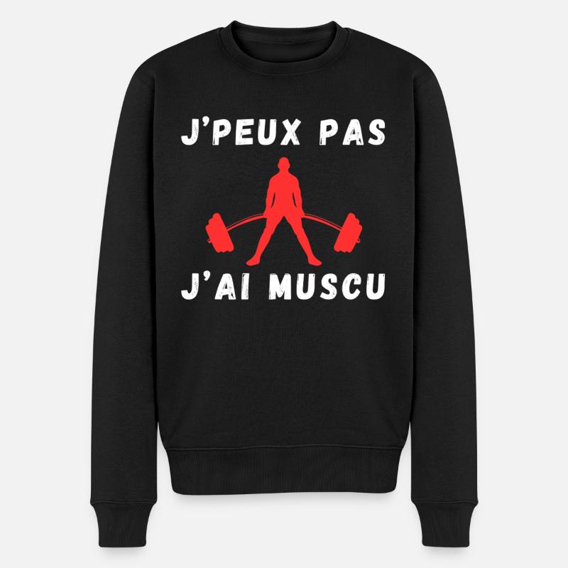 Bodybuilding-Humor und Stolz - Männer Premium Bio Pullover - Schwarz