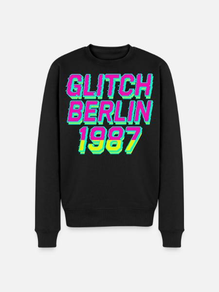 Glitch, Berlin 1987 - Men's Premium Organic Jumper - black