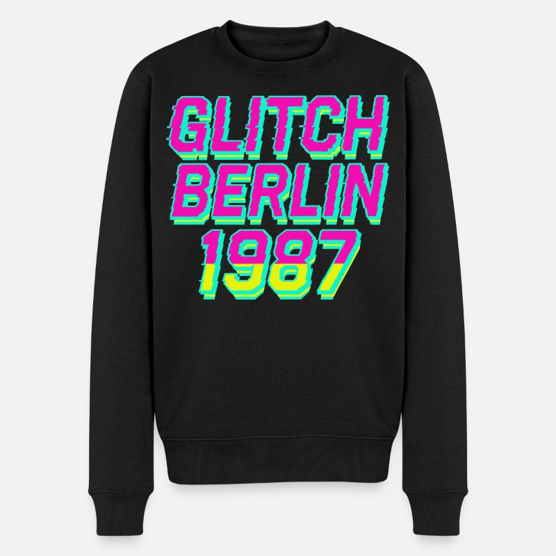 Glitch, Berlin 1987 - Pull Premium bio Homme - noir
