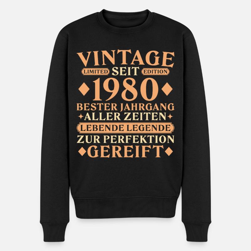 Millésime 1980 - 45e anniversaire - Pull Premium bio Homme - noir
