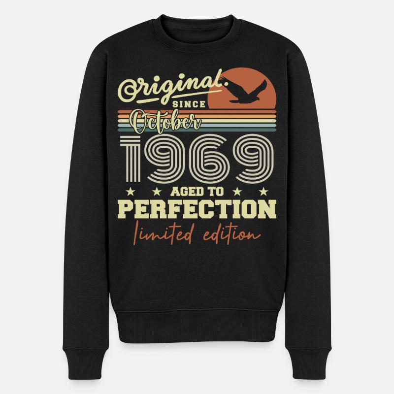 1969 Octobre 1969 anniversaire octobre 1969 - Pull Premium bio Homme - noir