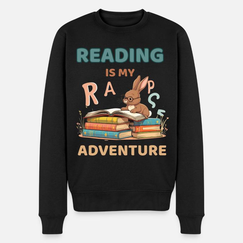 La lecture est ma passion d’aventure - Pull Premium bio Homme - noir