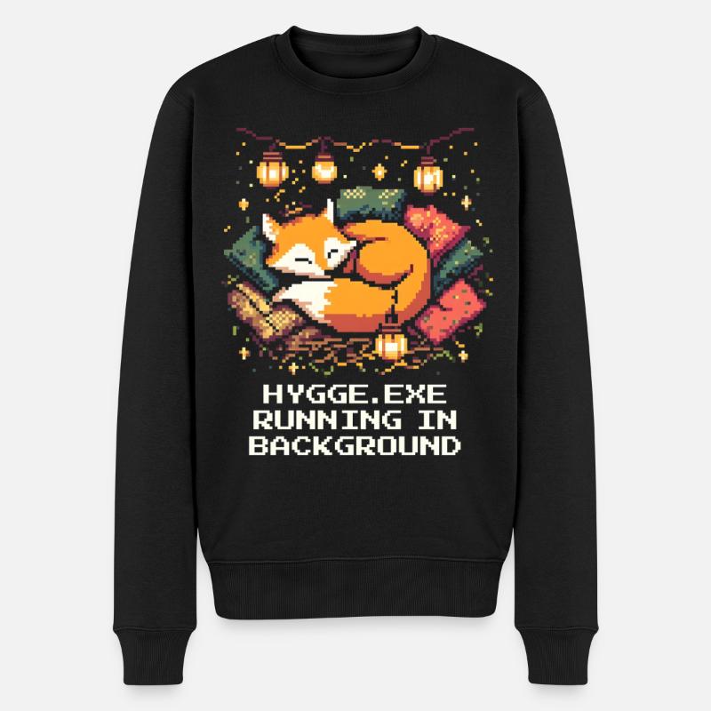 Hygge.exe s'exécute en arrière-plan - Pull Premium bio Homme - noir