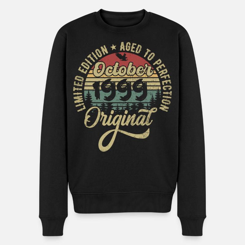 Octobre 1999 Anniversaire Octobre 1999 Octobre - Pull Premium bio Homme - noir