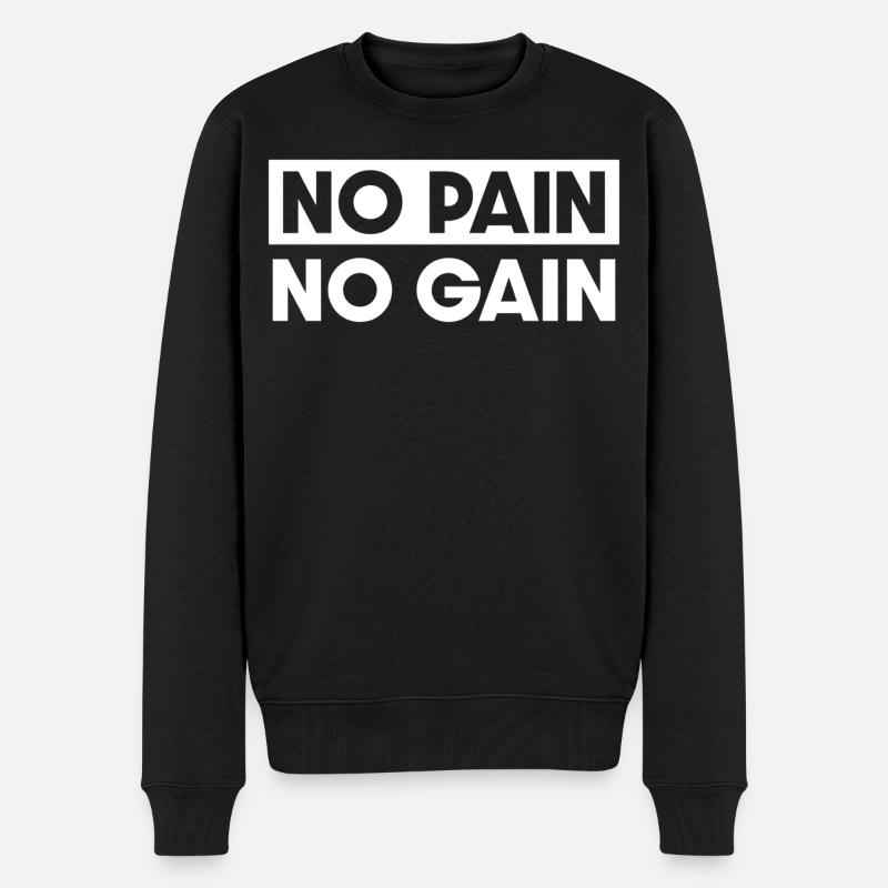 Ohne Fleiß kein Preis - Männer Premium Bio Pullover - Schwarz