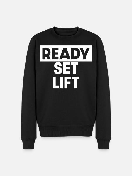 Ready Set Lift - Men's Premium Organic Jumper - black