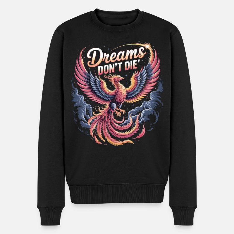 Mythischer Phönix mit Motiv  - Männer Premium Bio Pullover - Schwarz