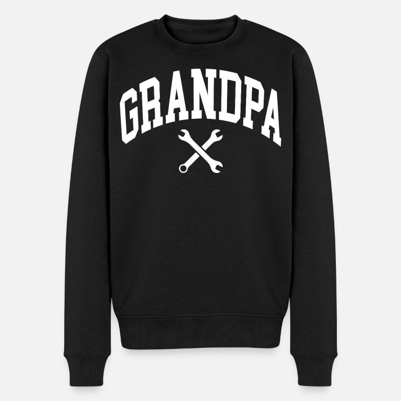 Grandpa - Männer Premium Bio Pullover - Schwarz