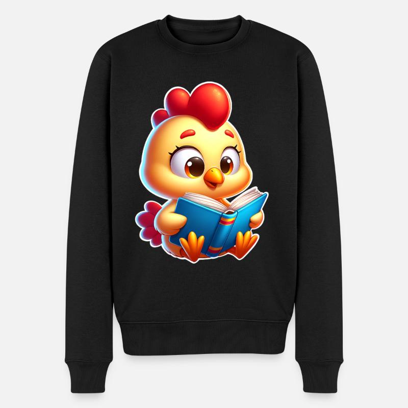 Lesen - Männer Premium Bio Pullover - Schwarz
