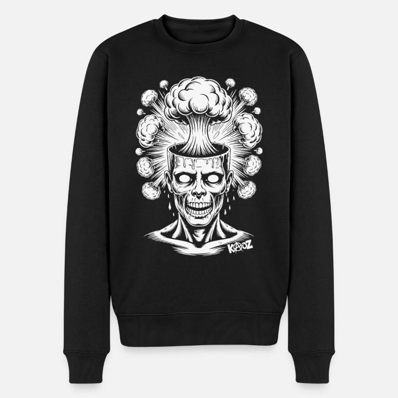 Kreative Explosion und Comic Illustration - Männer Premium Bio Pullover - Schwarz