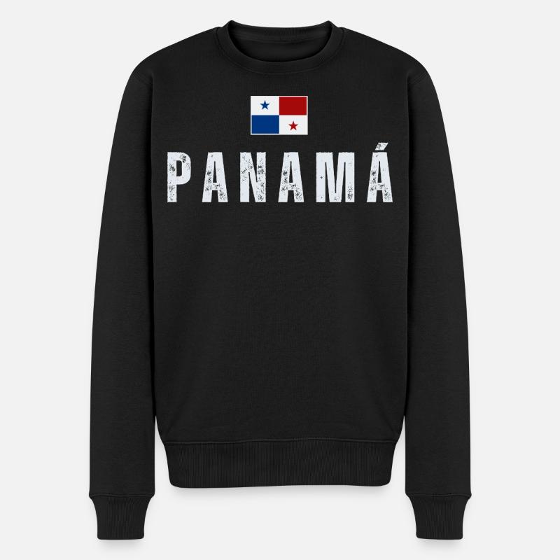 Drapeau du Panama, J’aime le Panama - Pull Premium bio Homme - noir