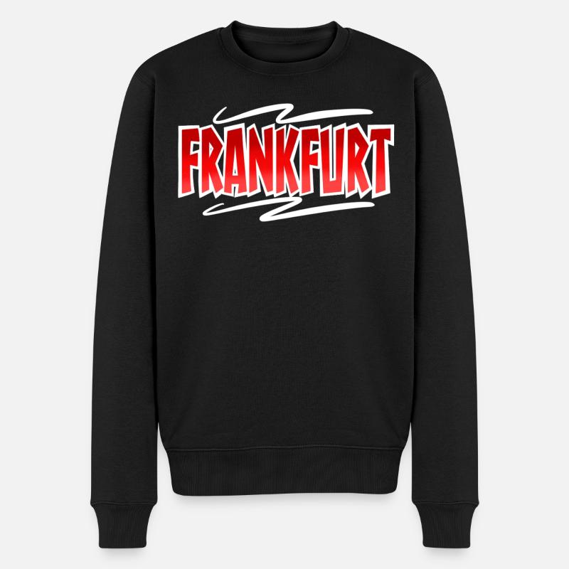 Frankfurt - Männer Premium Bio Pullover - Schwarz