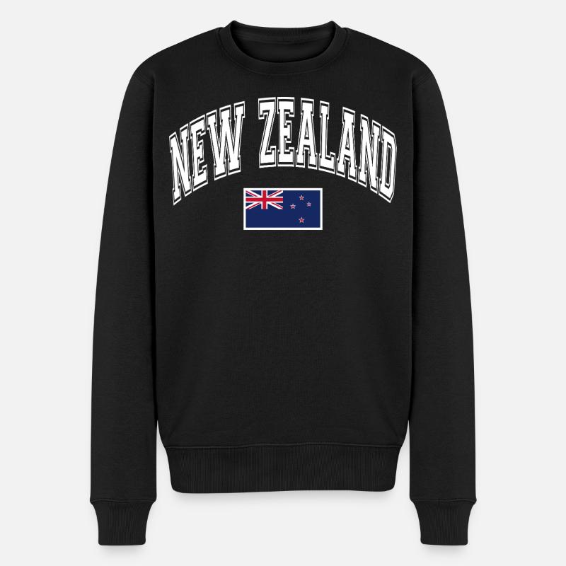 Drapeau de la Nouvelle-Zélande - Pull Premium bio Homme - noir