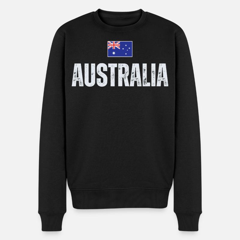 Flag Australia, j’adore l’Australie - Pull Premium bio Homme - noir