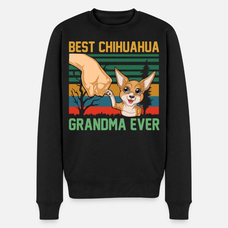 Chihuahua - Männer Premium Bio Pullover - Schwarz