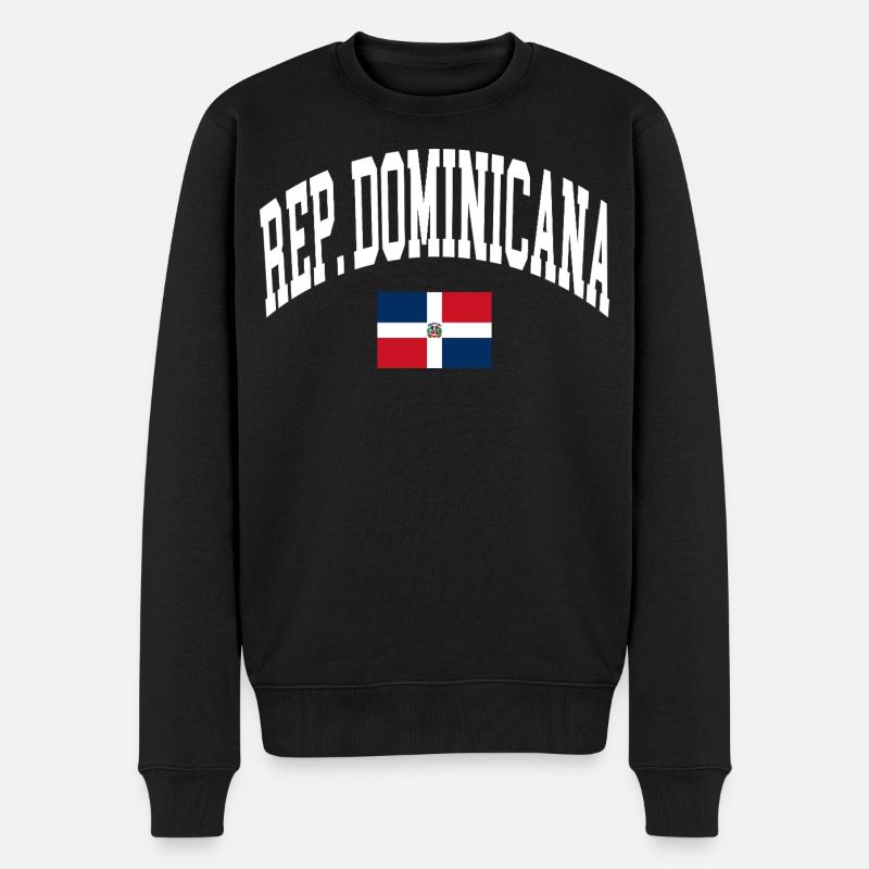 Drapeau de la République dominicaine - Pull Premium bio Homme - noir