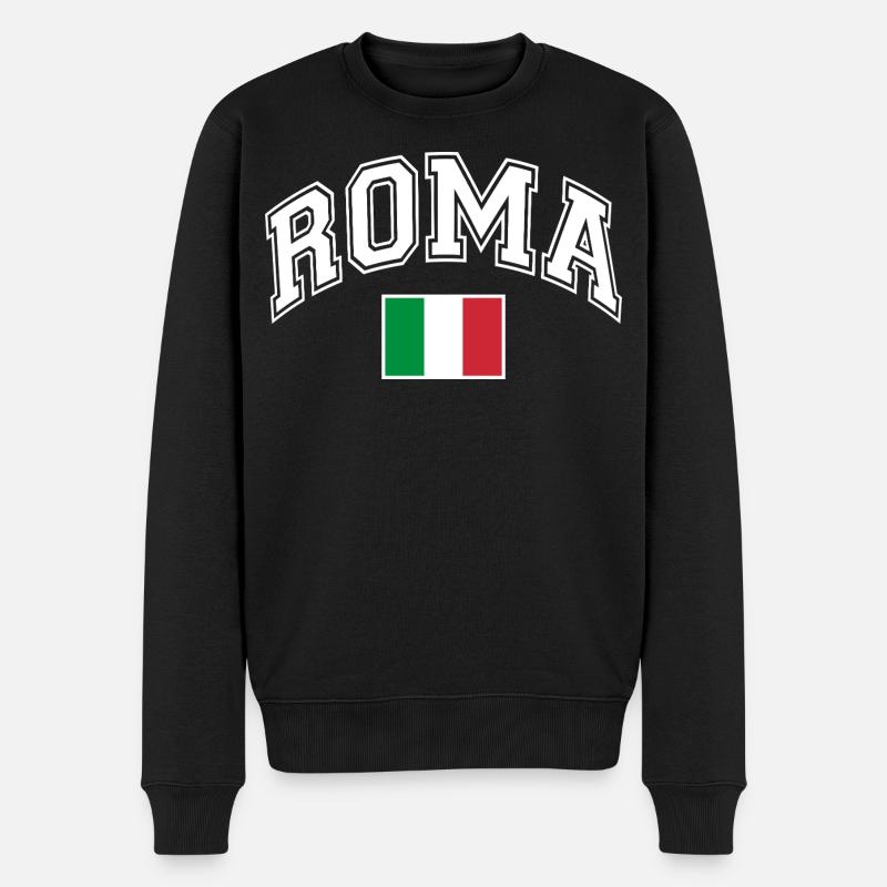 Drapeau de Rome, Rome, Italie - Pull Premium bio Homme - noir