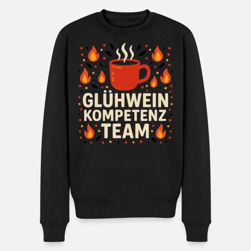 Mulled wine competence team - Men's Premium Organic Jumper - black