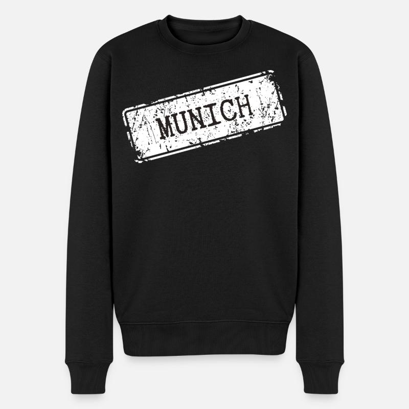 Munich - Männer Premium Bio Pullover - Schwarz