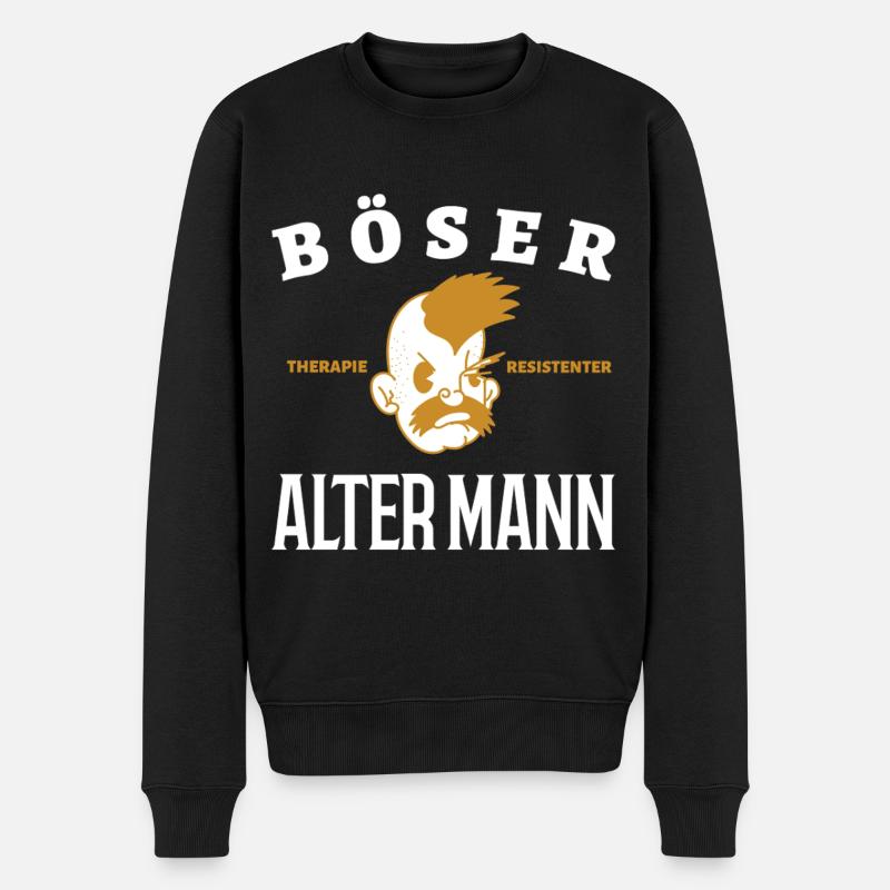Vieil homme maléfique - Pull Premium bio Homme - noir