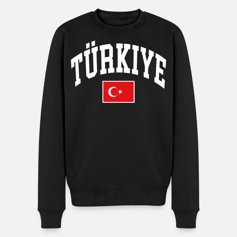 Drapeau de la Turquie - Pull Premium bio Homme - noir