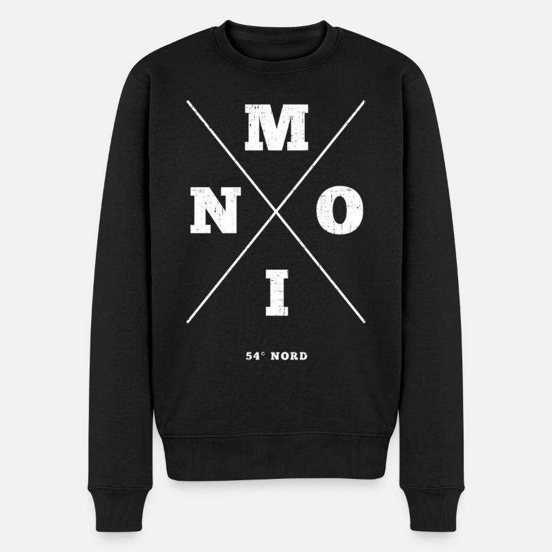 Conception maritime avec Moin 54°Nord - Pull Premium bio Homme - noir