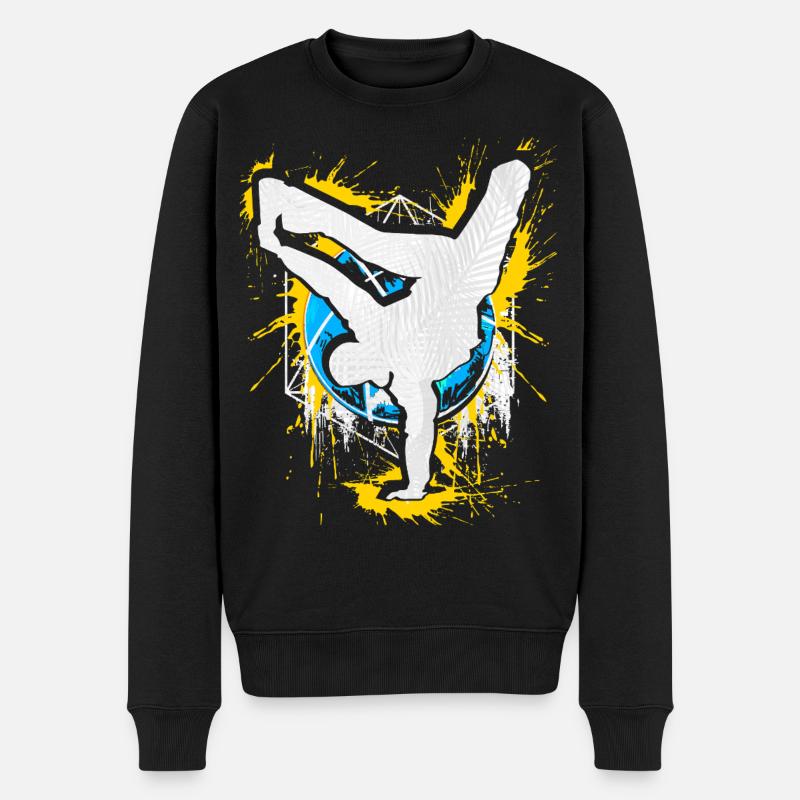 Breakdance Handstand Bboy - B-Boying Breakdancer - Men's Premium Organic Jumper - black