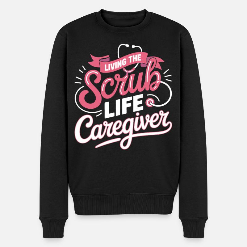 Devise du soignant Scrub Life - Pull Premium bio Homme - noir