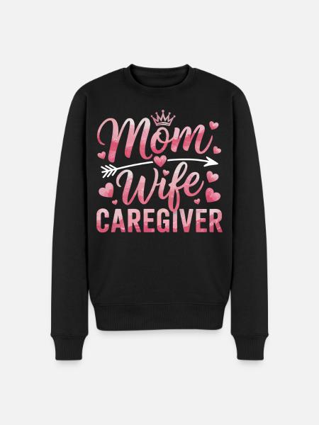 Mutter Tochter Herz Motiv - Männer Premium Bio Pullover - Schwarz