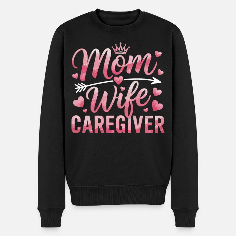Motif cœur mère-fille - Pull Premium bio Homme - noir