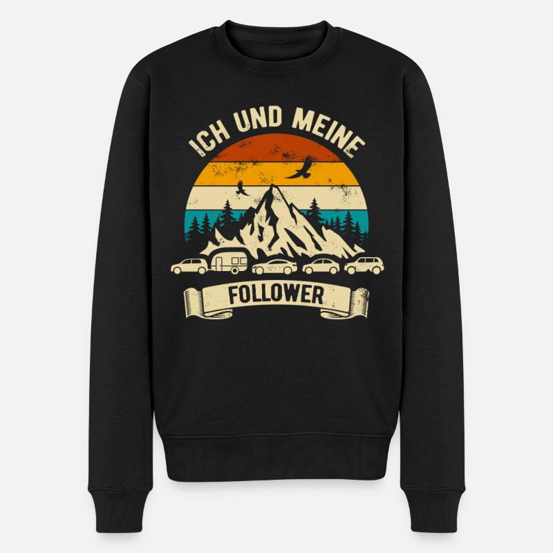 Moi et mes abonnés - Caravane - Embouteillage - Pull Premium bio Homme - noir