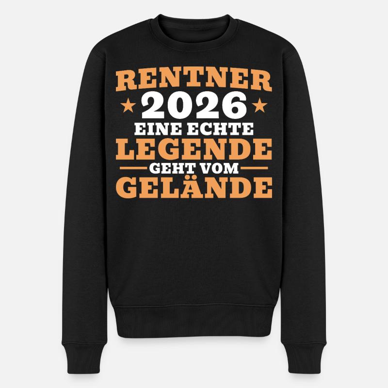 Rentner 2026 - Kollege im Ruhestand - Männer Premium Bio Pullover - Schwarz