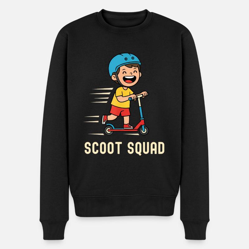 Scoot Squad – Roller Spaß für Kids - Männer Premium Bio Pullover - Schwarz