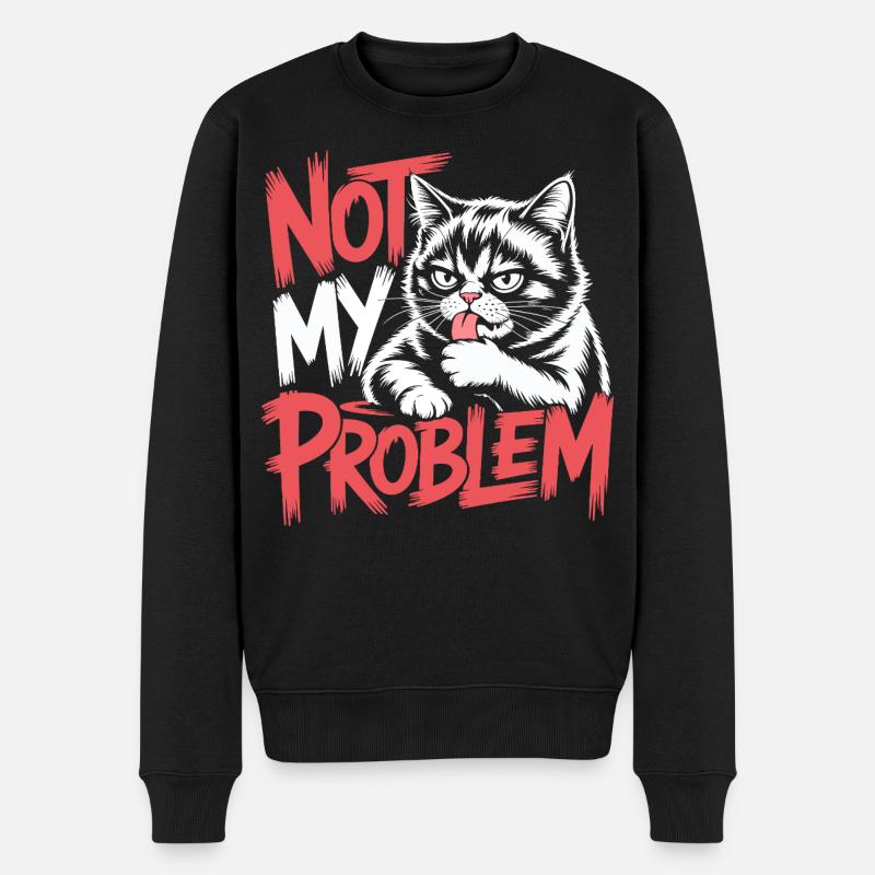 Pas mon problème chat - Pull Premium bio Homme - noir