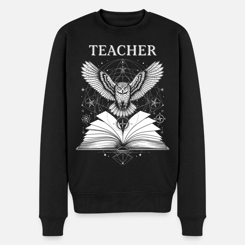 Mystischer Lehrer-tarot Druck - Männer Premium Bio Pullover - Schwarz