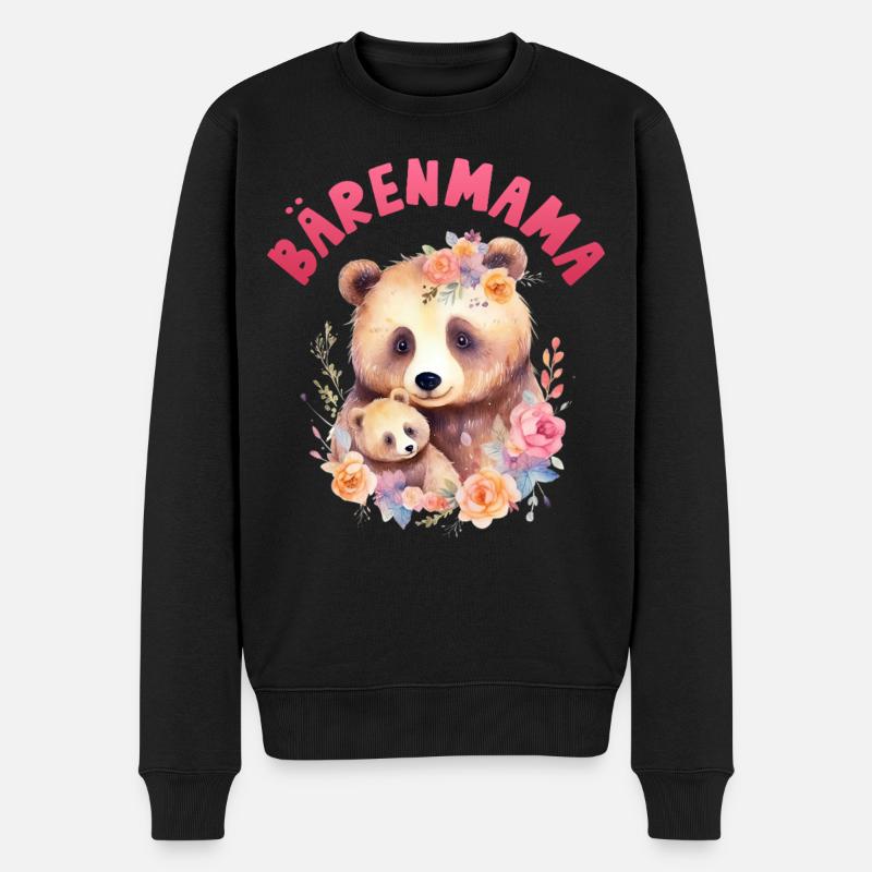 Future maman BEAR MAMA Drôle - Pull Premium bio Homme - noir