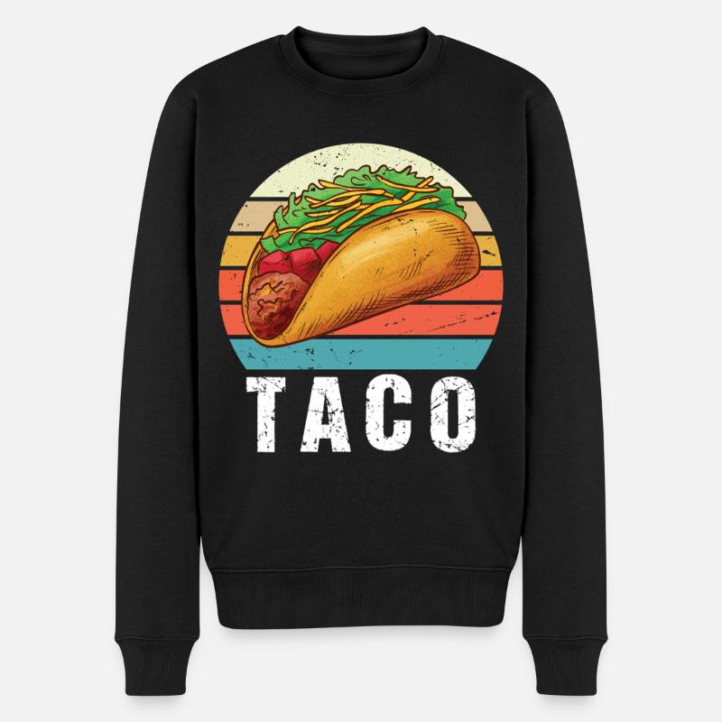 Taco Vintage - Männer Premium Bio Pullover - Schwarz