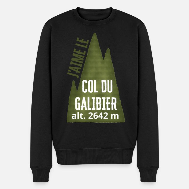 Col du Galibier Alt 2642 m - Pull Premium bio Homme - noir
