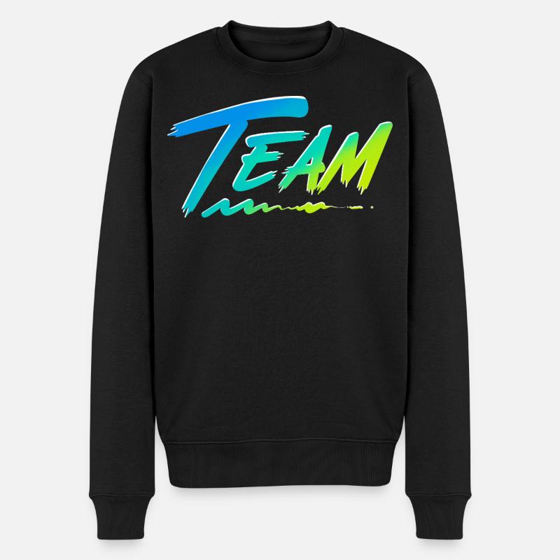 Team - Männer Premium Bio Pullover - Schwarz