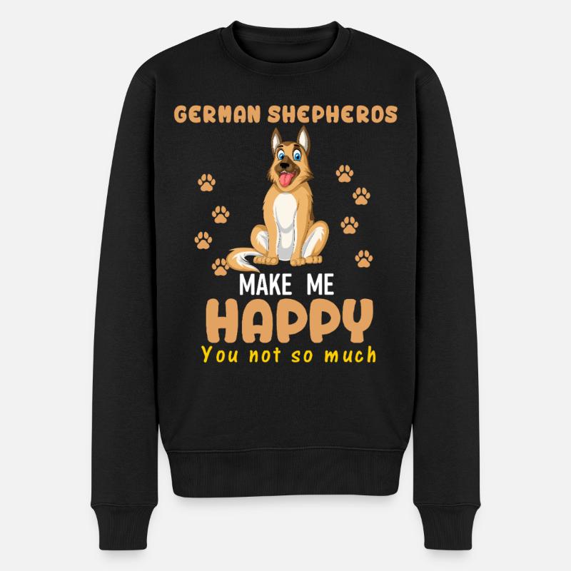 Deutscher Schäferhund Glück - Männer Premium Bio Pullover - Schwarz
