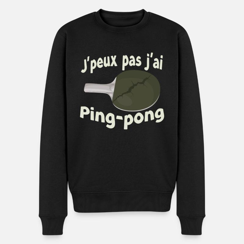 Humour Ping-Pong Break - Pull Premium bio Homme - noir