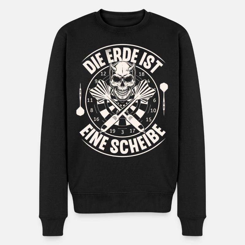 Darts - Männer Premium Bio Pullover - Schwarz