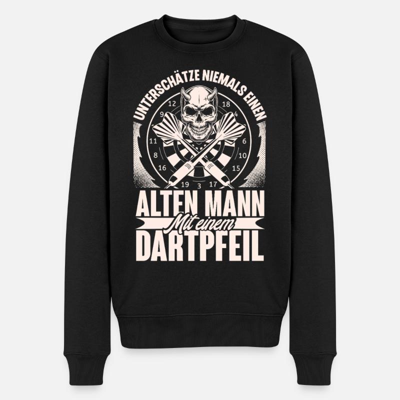 fléchettes - Pull Premium bio Homme - noir