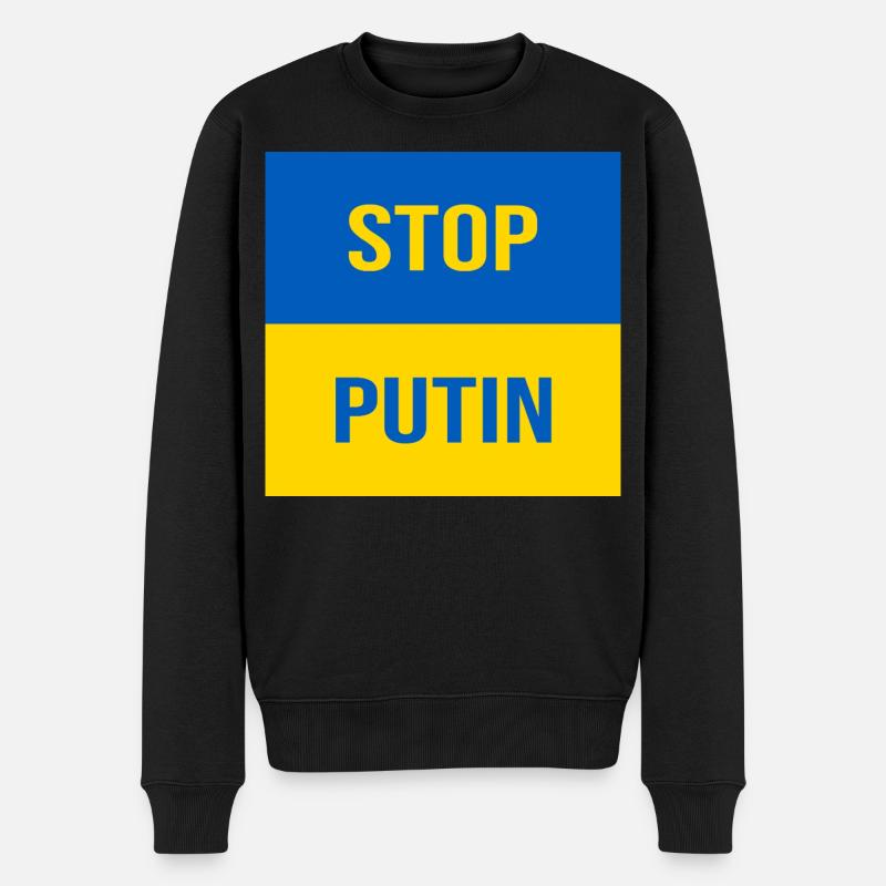 ARRÊTEZ POUTINE - Pull Premium bio Homme - noir