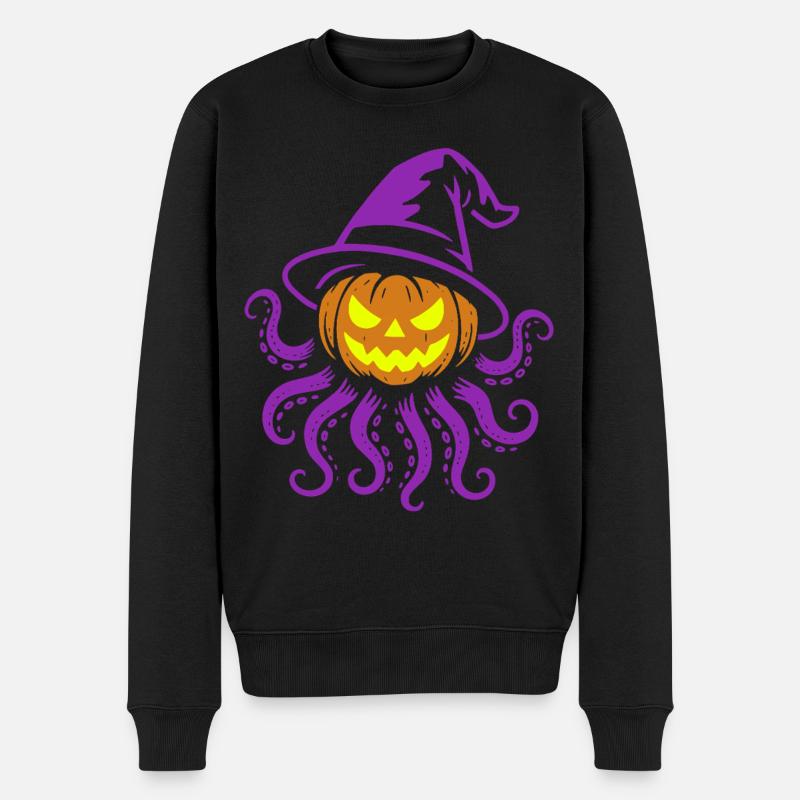 Octopumpkin - Citrouille effrayante avec des tentacules - Pull Premium bio Homme - noir