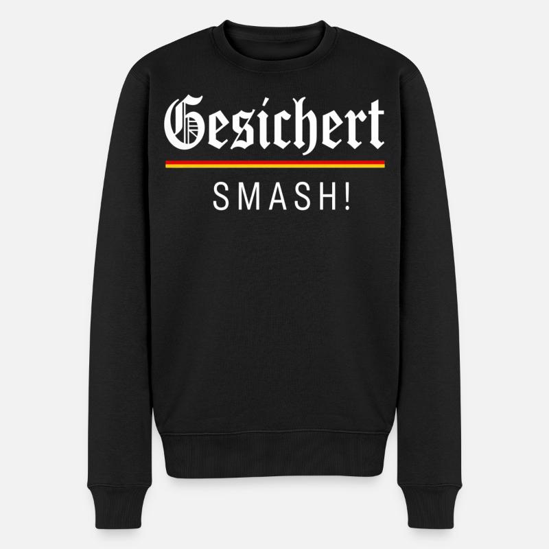 SMASH sécurisé ! Allemagne - Pull Premium bio Homme - noir